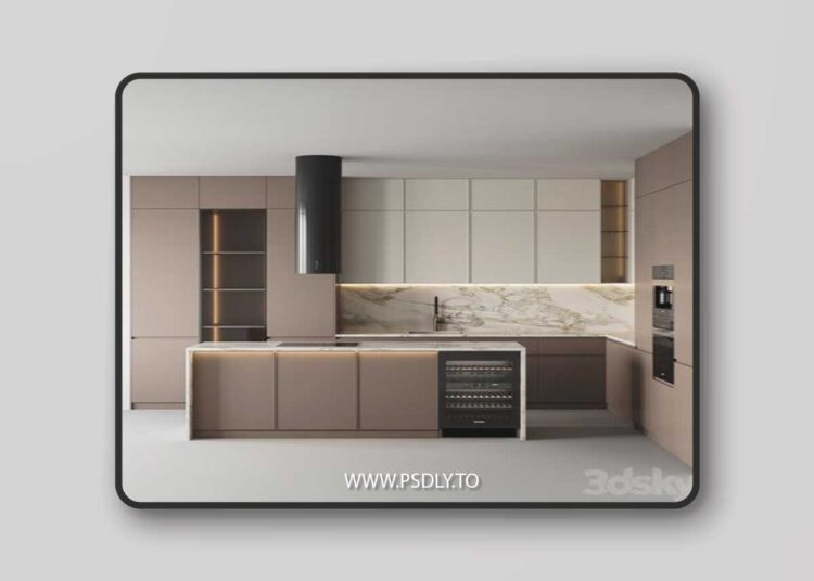 kitchen modern-019 3D Model