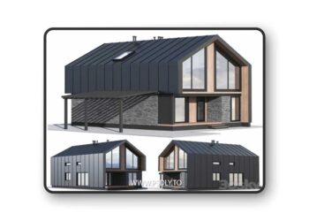 Barnhouse with carport 3D Model