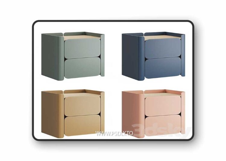 Bedside Table Lirio by Hiro 3D Model