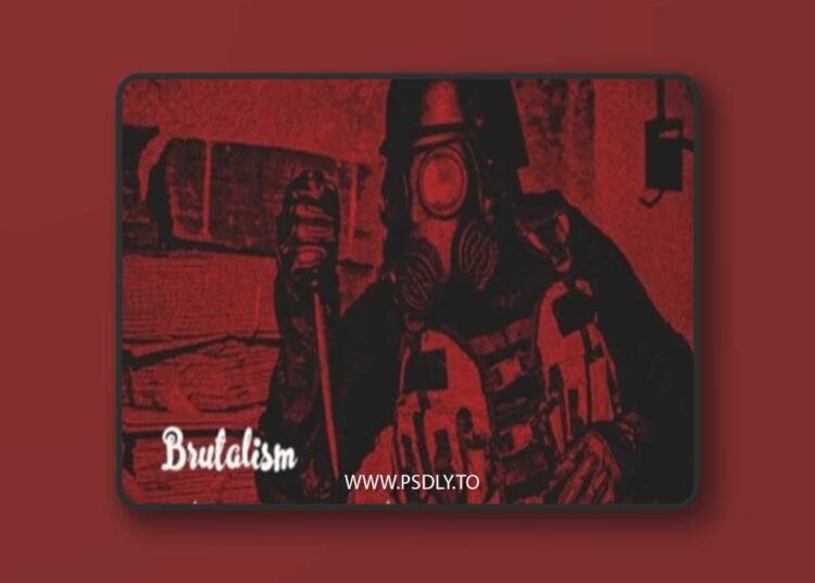 Brutalism Poster Art Photoshop Action