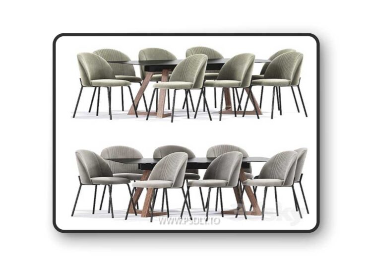 Cloyd Dining Chair Table 3D Model