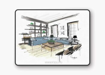 Conceptual Interior Hand-drawn Sketches