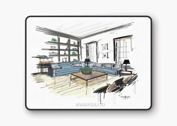 Conceptual Interior Hand-drawn Sketches