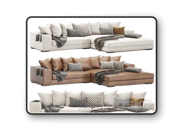 Luxe Sectional Sofa 3D Model