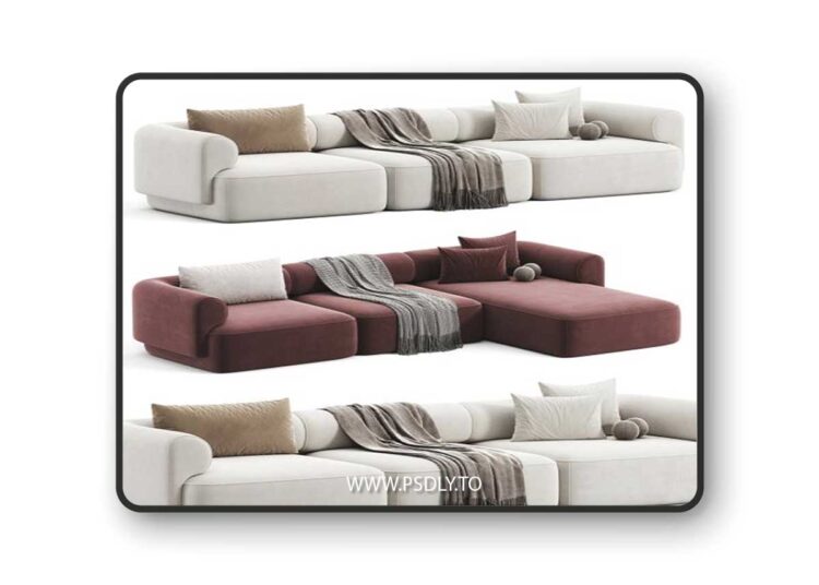 Melody sections sofa 3D Model
