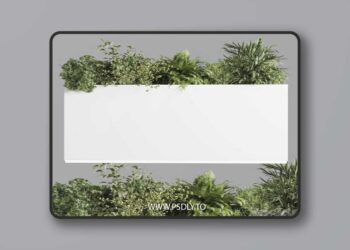 Office plant - plastic box plants on stand - set indoor plant 389