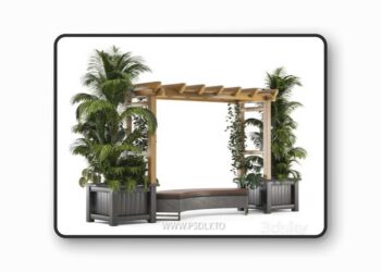 Outdoor Plants on Pergola – Garden Set 138
