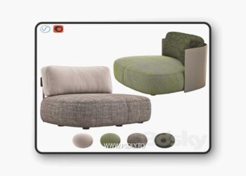 PIERRE Armchairs 3D Model
