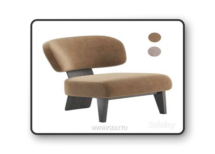 REEVES armchair by Minotti 3D Model