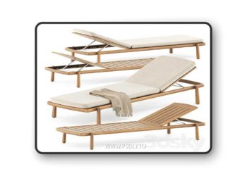 Ukiyo Lounger by Tribu 3D Model