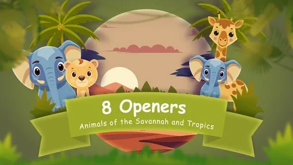Videohive 8 Opener with Animals of the Savannah and Tropics 55580235 1 Videohive 8 Opener with Animals of the Savannah and Tropics 55580235