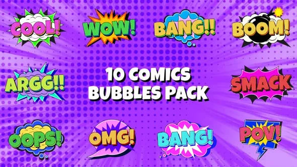 Videohive Comic Bubbles Pack 55485932
