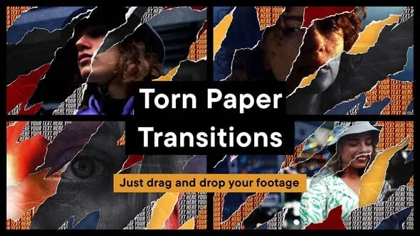 Videohive Torn Paper Transitions 55469715
