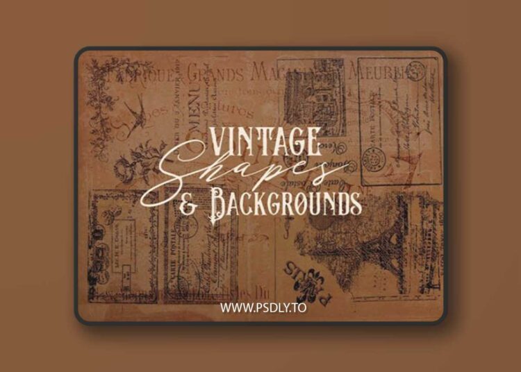 Vintage Badge Shapes & Grunge Paper Textures