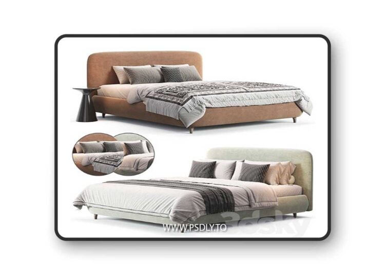 Wanda Bed by Manzzeli 3D Model