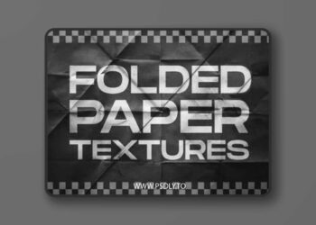 20 Folded Paper Overlays for Photoshop 3D Model