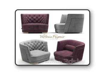 Armchair vittoria frigerio GREPPI 3D Model