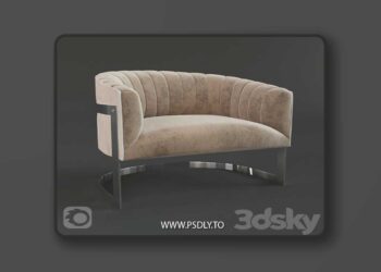 Barrel Lounge chair 3D Model