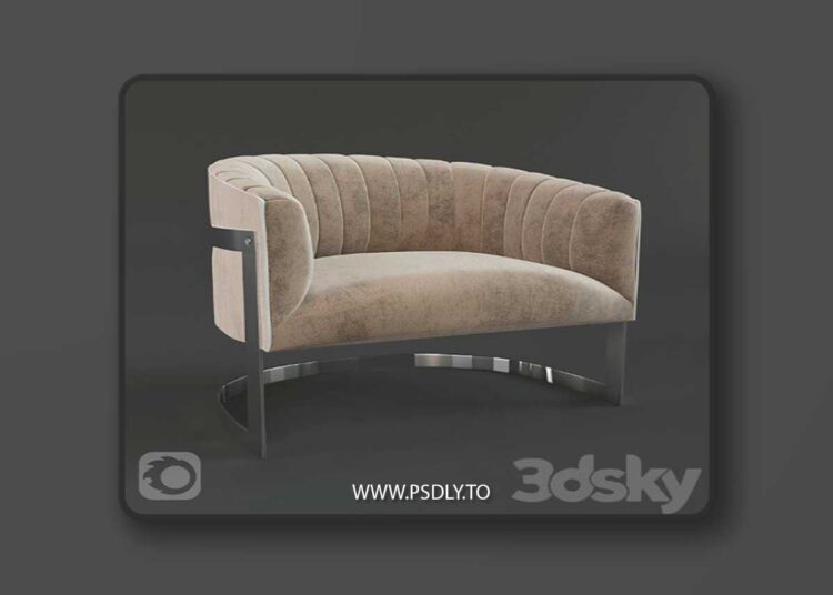 Barrel Lounge chair 3D Model