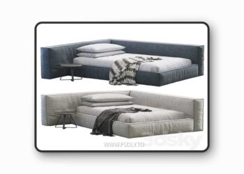 Boca Mini Bed 3 3D Model