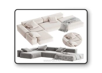 Boca Navi Sofa 3D Model