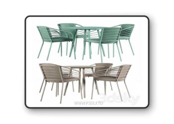 Cancún Outdoor Cafe Table and Chair 3D Model