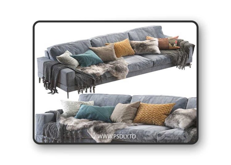 Capri sofa 258 cm 3D Model