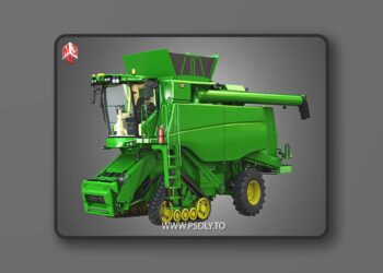 CgTrader - JD - T560 Hillmaster Harvester Combine 3D Model