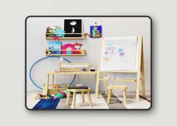 Children's decor easel Ikea 3D Model