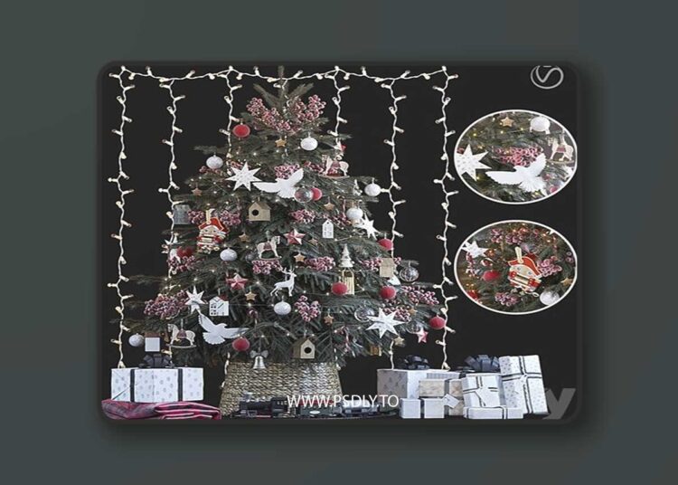Christmas Tree 6. Vray 3D Model