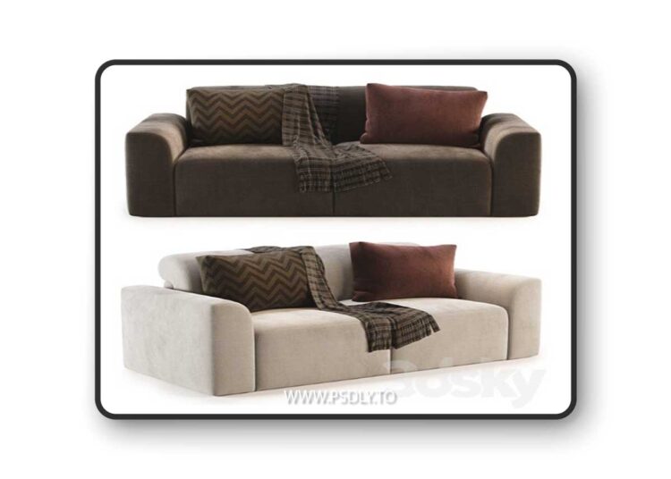 Corner Sofa Baivin Soft 3D Model