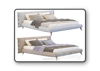 Cuff Bed By Bonaldo 3D Model