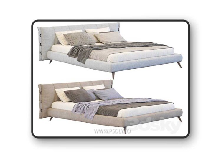 Cuff Bed By Bonaldo 3D Model