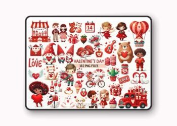 Cute Watercolor Valentine's Day Clipart 111462455