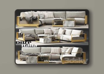 Ditre Italia BAG Corner Sofa 3D Model