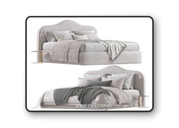 Double Bed Marion Natural N217 3D Model