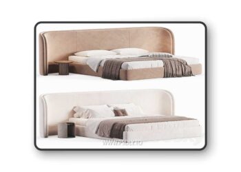 Double bed Ferrol Bed 3D Model