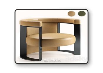 FENDI CASA armchairs ROGER 3D Model
