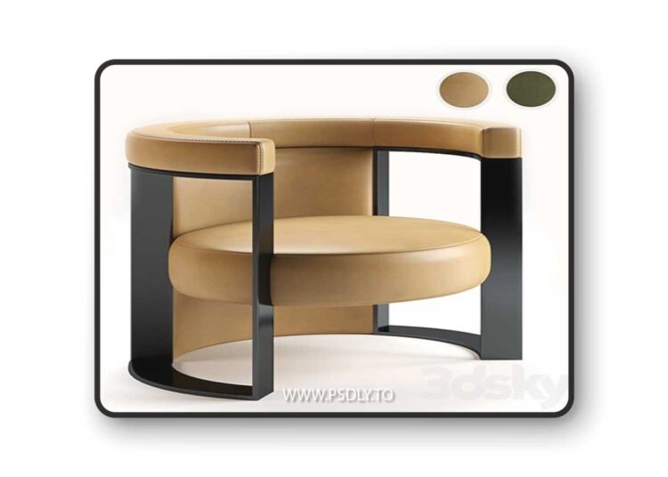 FENDI CASA armchairs ROGER 3D Model