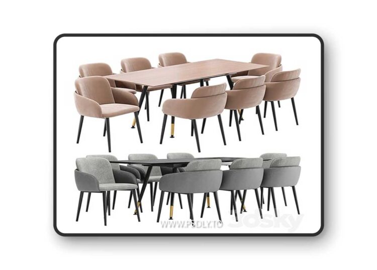 Freeman dining chair and Messi table