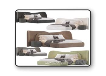 Gaspra Modern Bed 3D Model