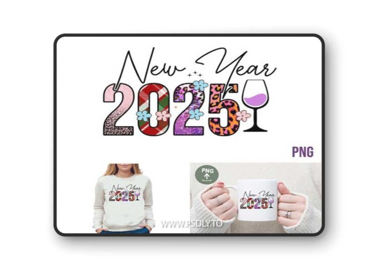 Happy New Year 2025 PNGs Collection