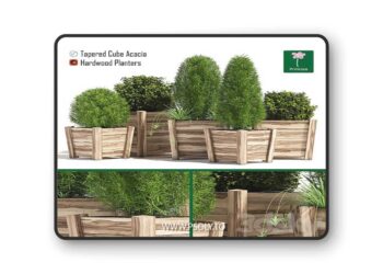 Hardwood planters 3D Model