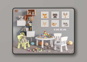 IKEA furniture, accessories, decor and toys set 4