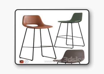 Linea Furniture Eada Barstool 3D Model
