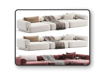 Melody sections sofa 3D Model