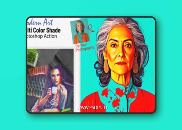 Modern Art Multi Color Shade Action