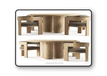 RH OAK TROPEZ ROUND DINING TABLE