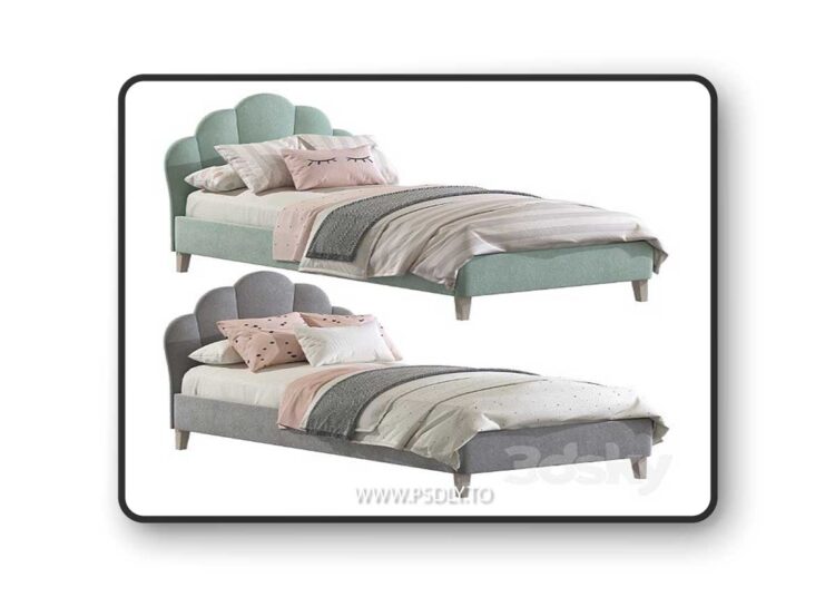 Shell Velvet Bedhead 3D Model