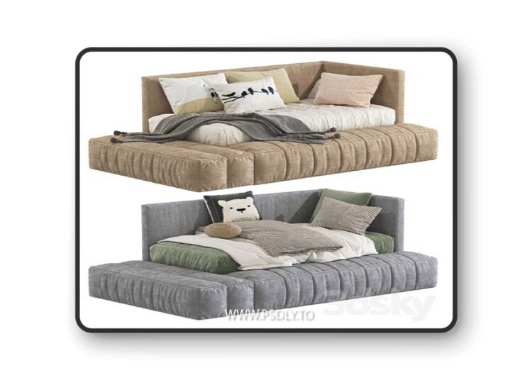Sofa bed in modern style 260 3D Model